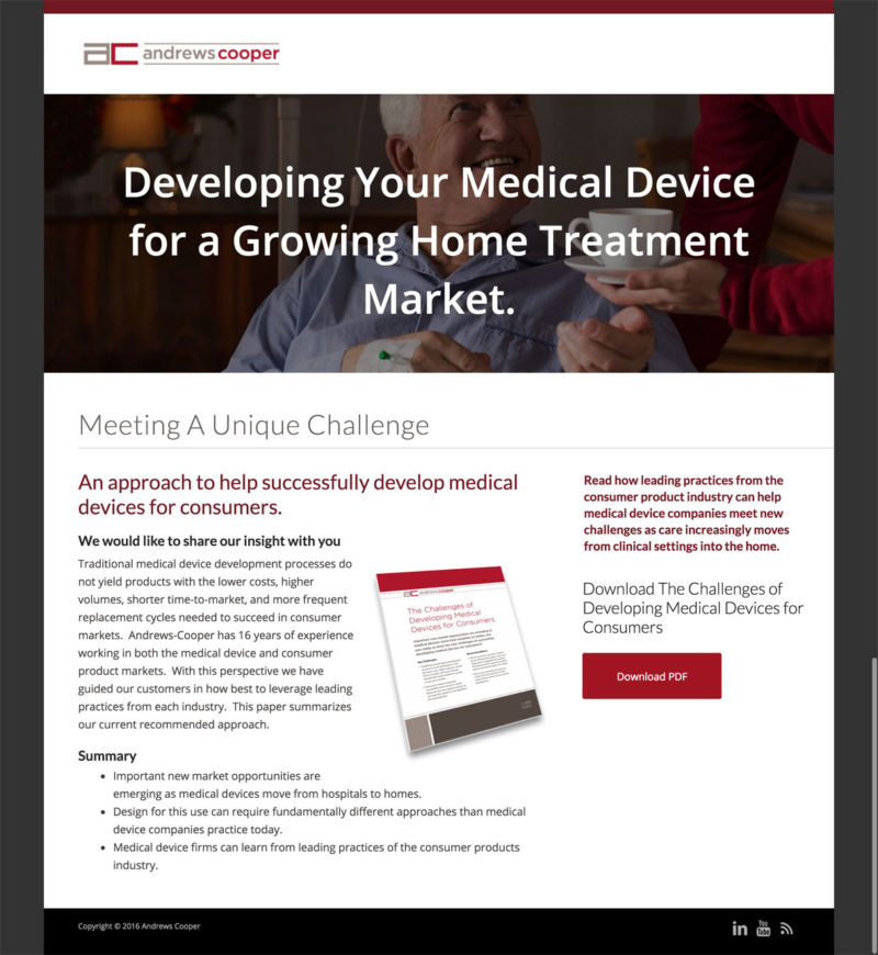 Andrews Cooper Landing Page