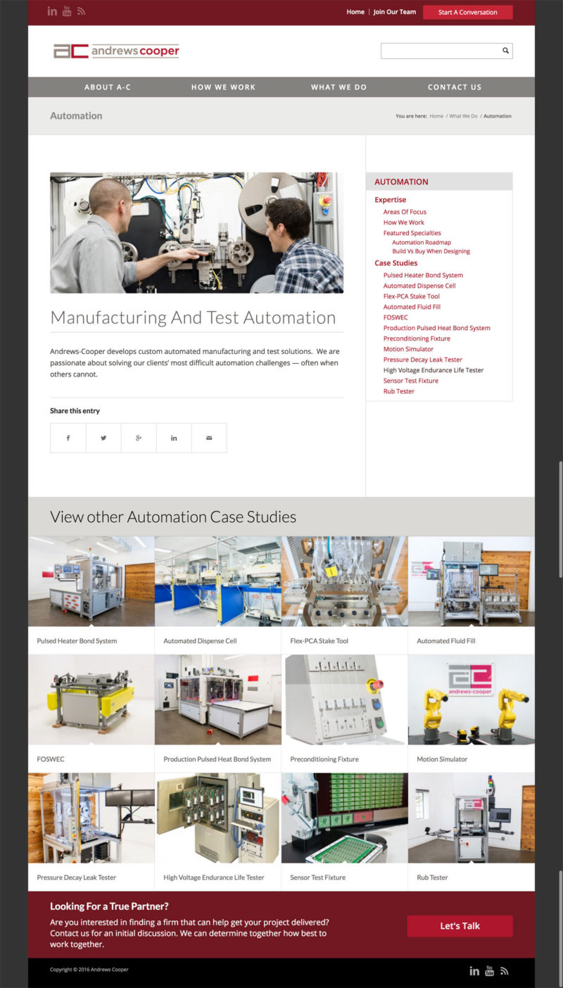 Andrews Cooper Secondary Page