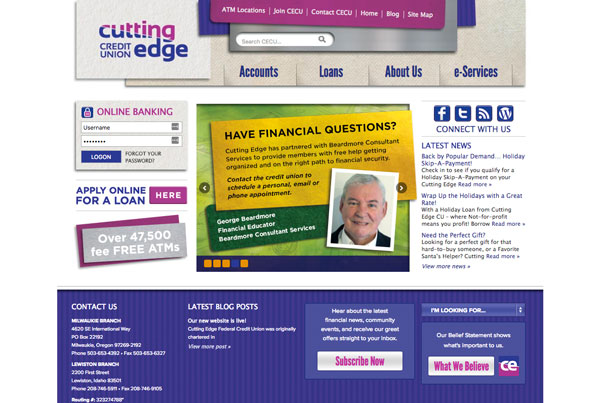 Cutting Edge Credit Union Website