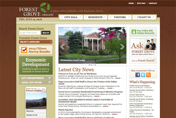 City of Forest Grove Website